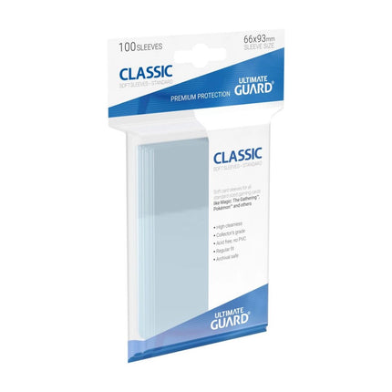 Fundas Classic Transparente Tamaño Standard 100 Ud 66x93mm | Ultimate Guard