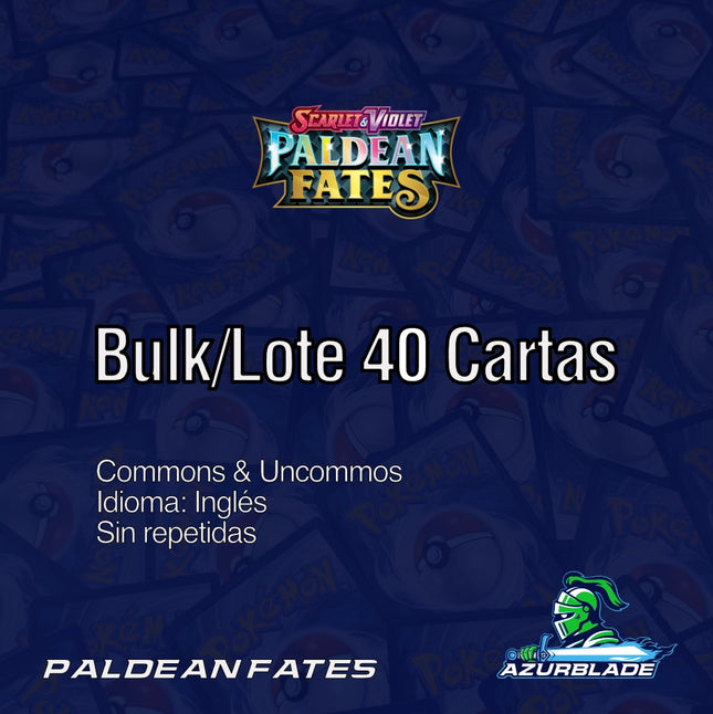 Bulk/Lote de 40 cartas Paldean Fates | Inglés