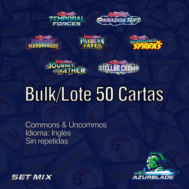 Bulk/Lote de 50 cartas de distintos sets de era Scarlet and Violet | Inglés