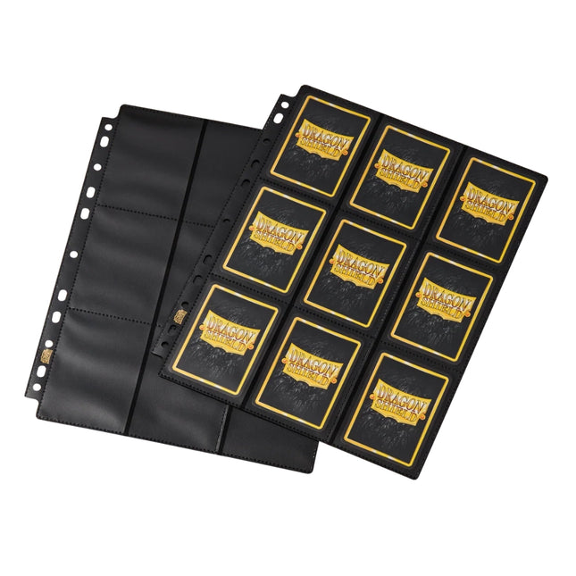 Hojas 18 Bolsillos Negro Non Glare (50 unidades) |  Dragon Shield